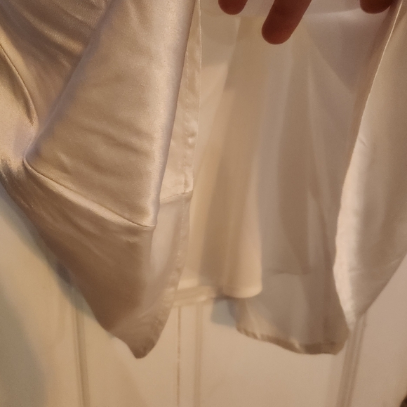 NWT For Love And Lemons White Strapless Satin Backless Mini Dress Size Large - Picture 8 of 8